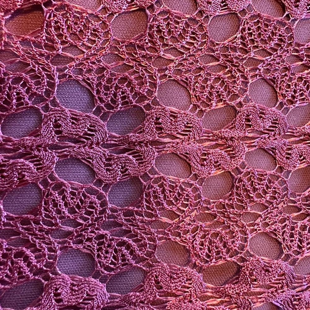 Ashley Blue Y2K Mauve Rosy Lace Maxi Skirt Deadstock NWT Made USA Vintage 2000s - Picture 12 of 13